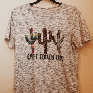 Cheetah/Serape Cactus graphic tee